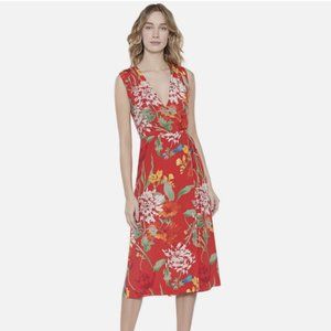 Alice + Olivia Floral Silk Wrap Dress